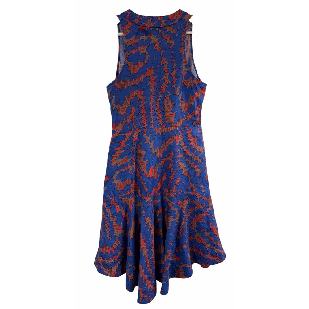 Rachel Comey Silk Linen Dress S Button Front High Low Coastal Resort Old Money - Picture 2 of 12
